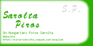 sarolta piros business card